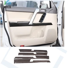 4 pcs Auto ABS Porta per Interni Decorazione Pannello di Rivestimento Per Toyota Land Cruiser Prado FJ150 150 2010-2018 Anno accessori di Legno del grano