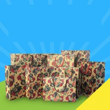 Новые 10 шт сумки для покупок с рисунком, крафт-бумажные пакеты