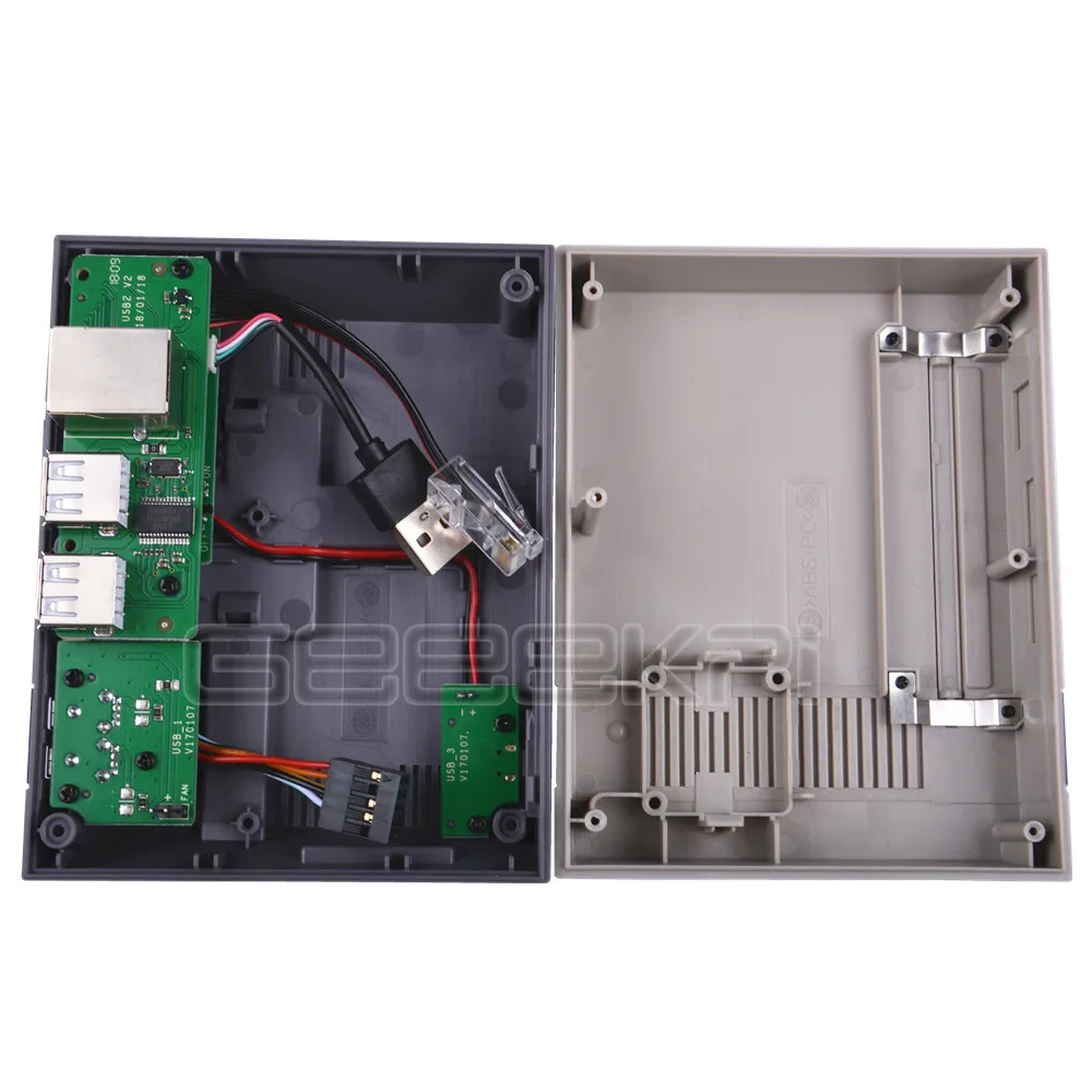 Case + Mais Controladores de Jogo sem Fio para Raspberry Kit com Ventilador + Opcional b + - Geeekpi Nespi Retroflag Snes Turbo 2.4g pi 3 2b - - Imagem 3
