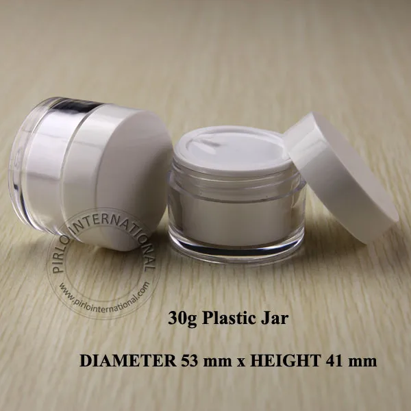 30g Acrylic Cream Jar Bottle Facial Mask Cream Containers Split