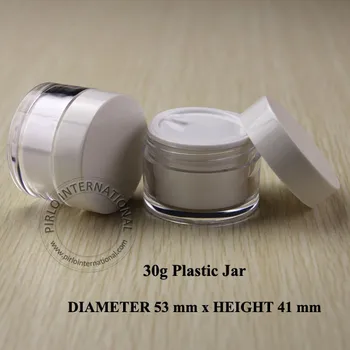 

30g Acrylic Cream Jar Bottle Facial Mask Cream Containers Split Charging Jars Cosmtic Packaging Cream Jar 75pcs/lot