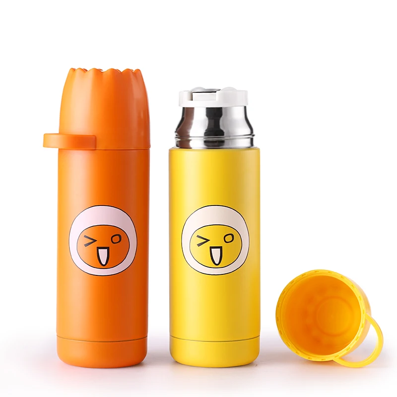 Cute Egg Baby Thermos Milk Feeding Thermal Cup Baby Leak poof Insulated