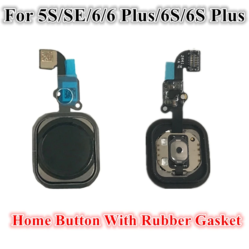 

20Pcs OEM Fingerprint Home Button Flex Cable With Rubber Gasket Sticker For iPhone 5 5C 5s SE 6 6s Plus Replacement No Touch ID