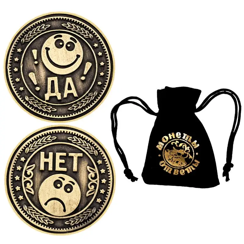 

Unique gift COINS."YES OR NO"vintage original coins.coins replica for russian coin set collection of cartoon smile face souvenir