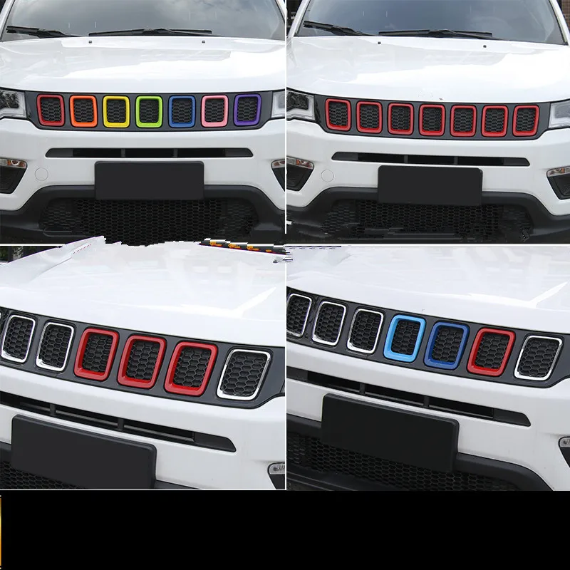 Передний бампер Гонки грили отделка Декоративная рама крышка для Jeep Compass ACA132