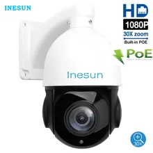 Inesun Outdoor PoE PTZ IP Camera 2MP 1080P 30x Optical Zoom PTZ Camera Waterproof Support Motion Detection 300ft IR Night Vision