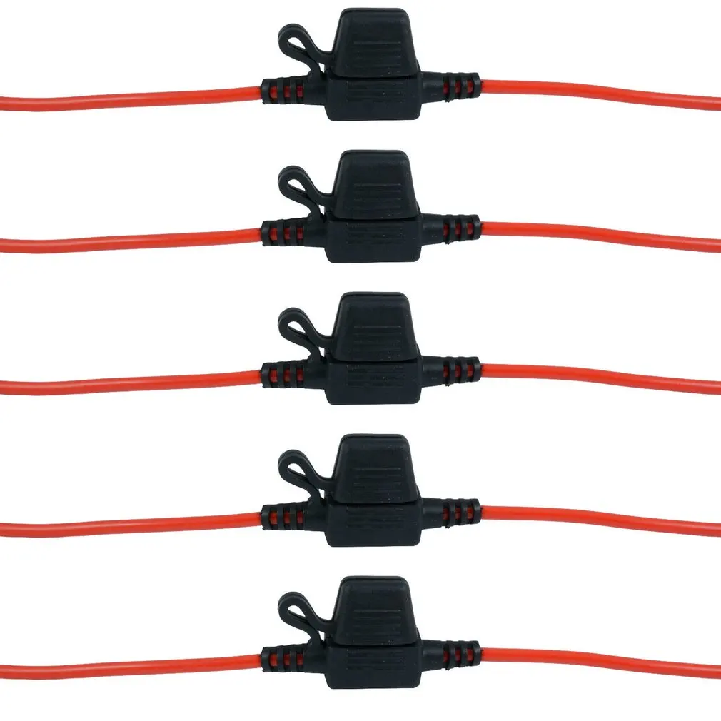Лезвие держатель предохранителя брызгозащищенный для 12V 30A предохранители автомобиля велосипед 5 шт