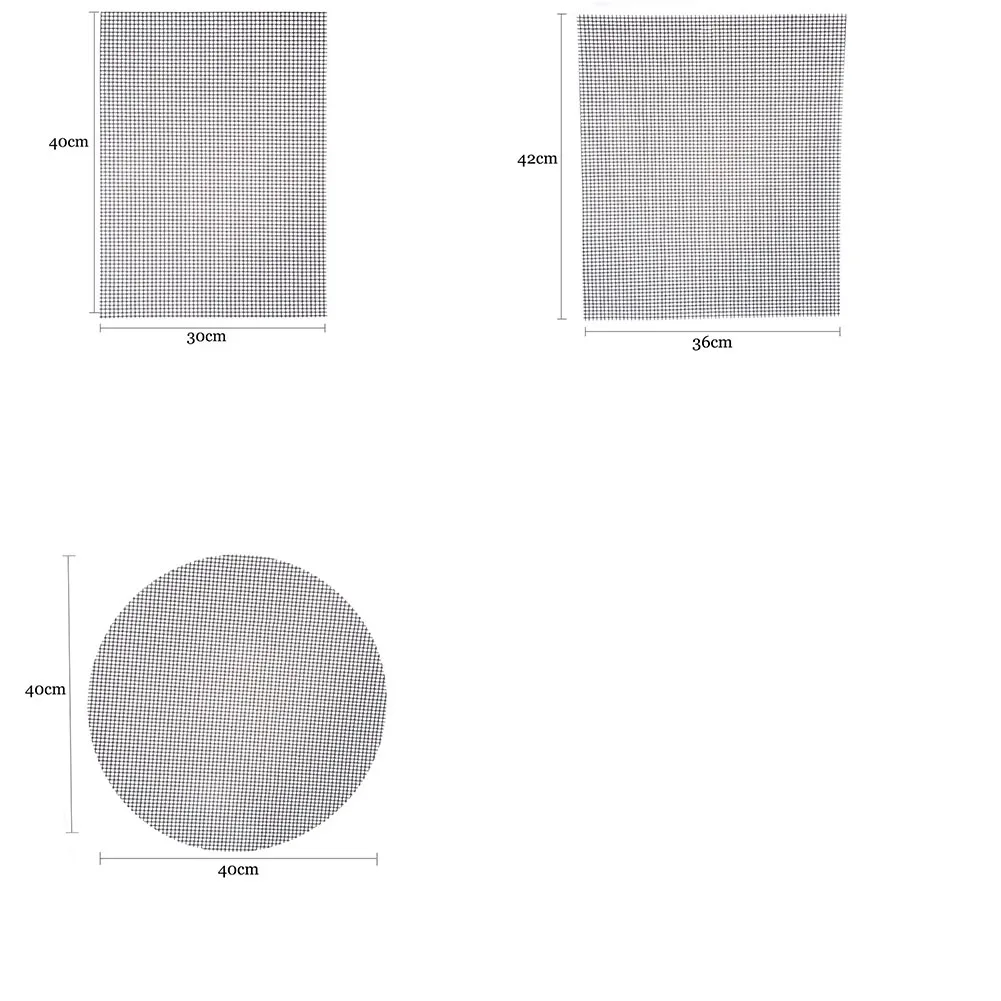 Квадратный круглый антипригарный коврик для барбекю из нержавеющей стали, многоразовый сетчатый коврик для барбекю