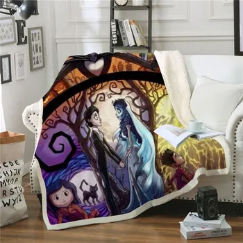 

Halloween Cosplay 3D print Fashion Quilts Decoration Bedspread Casual Fleece Throw Blanket for Adult