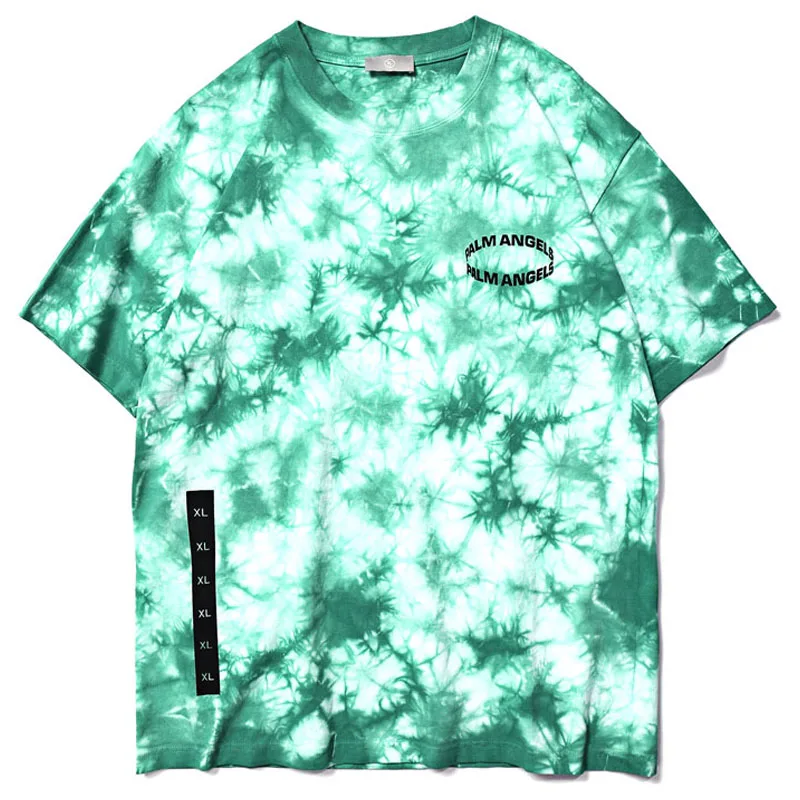 

2019 New Palm Angels T Shirt Hip Hop Men Women 1:1 Splash-Ink Palm Angels Summer Streetwear Splash-Ink Palm Angels T Shirt