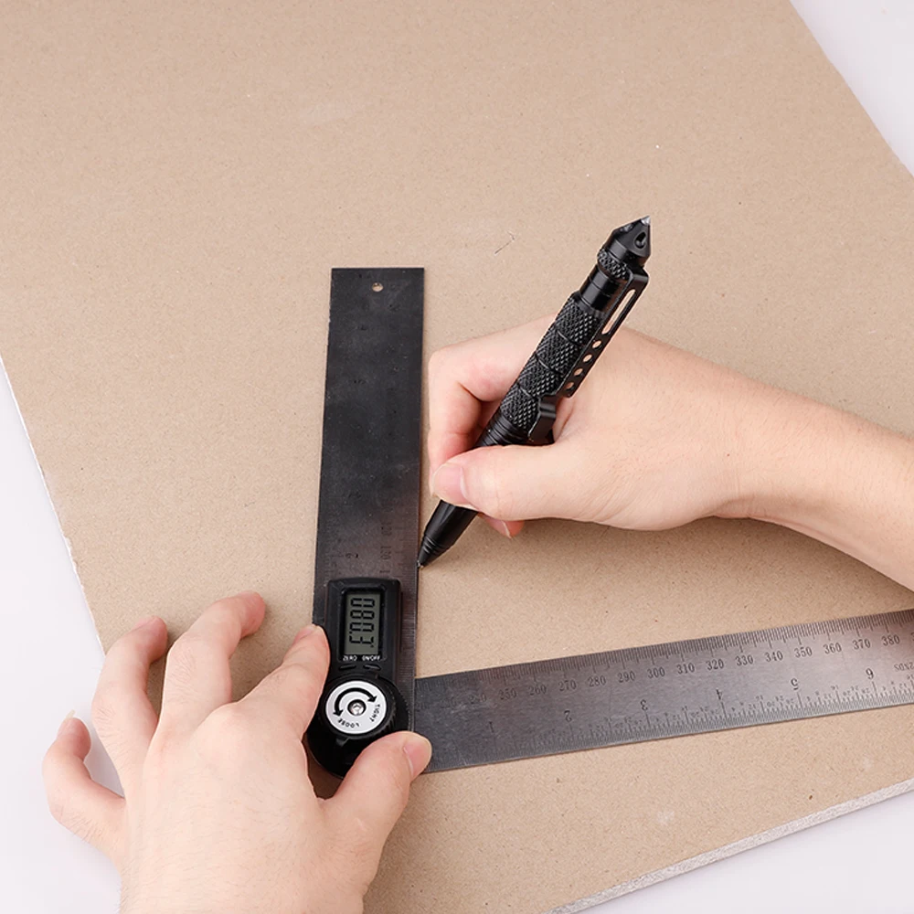  0-200mm Gauge Protractors And Ruler Combination Square Digital Protractor Angle Ruler Stainless Ste