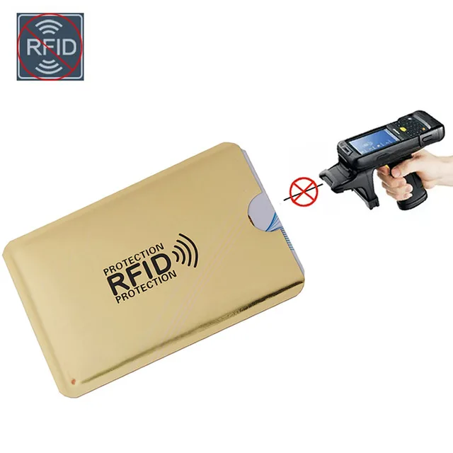 Кошелек RFID блокирующий считыватель замок банк держатель карты Id Чехол для
