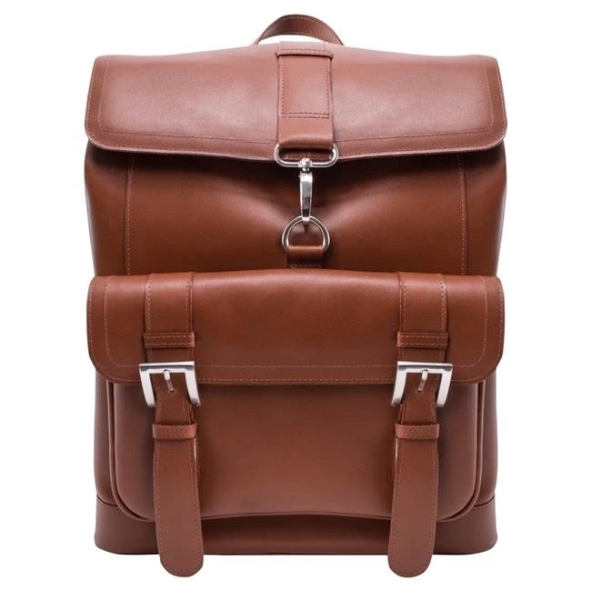 Mcklein 88024 Hagen Leather Laptop Backpack Brown