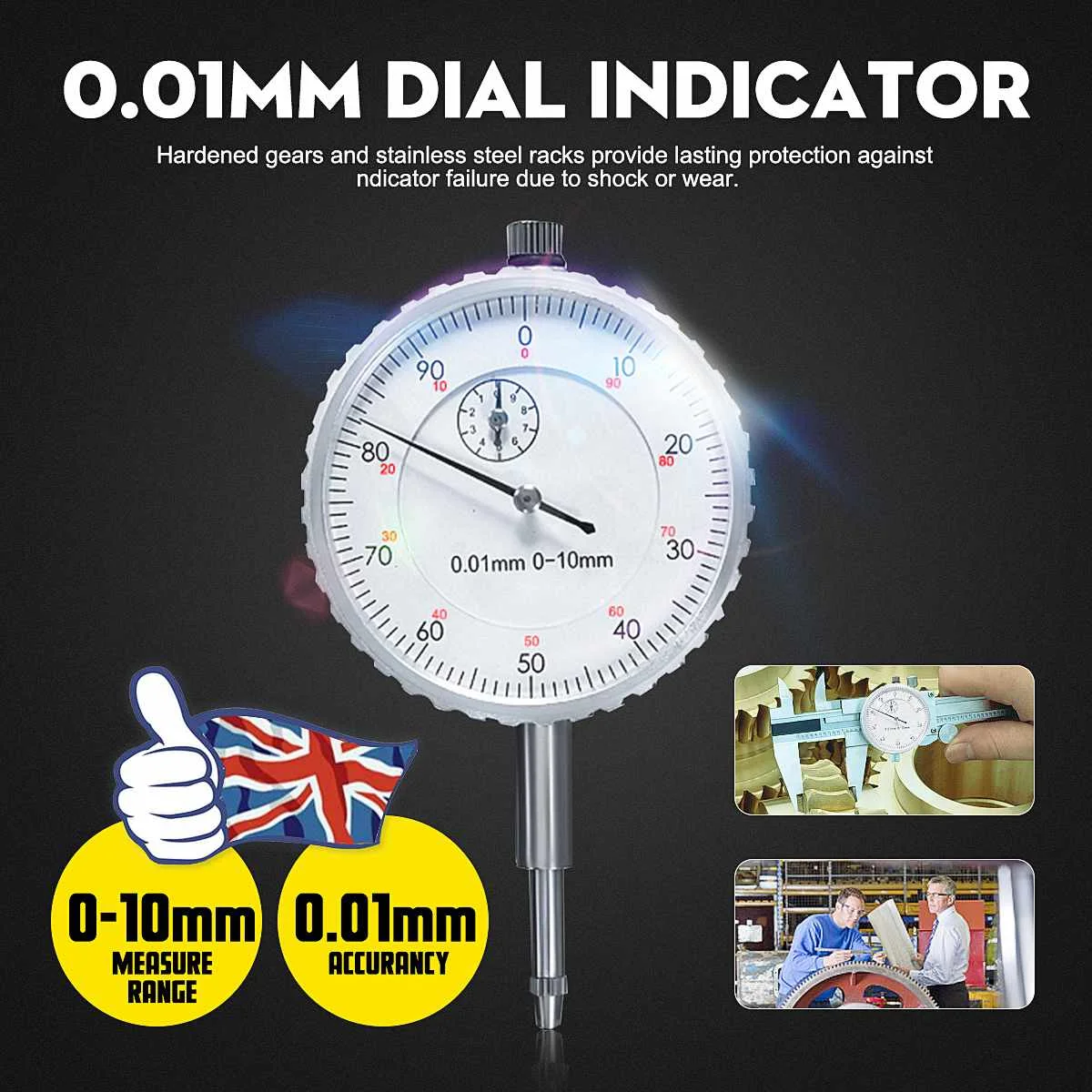 

0.01mm Accuracy Measurement Instrument Dial Indicator Gauge Precisions Tool