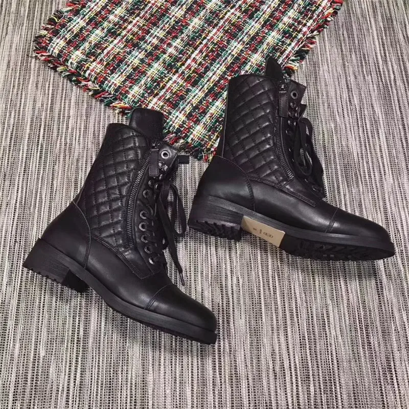 Najtaniej Projektant zimowe buty z prawdziwej skóry kobiet luksusowy projektant marki kobiet mody naprawdę skórzane buty zimowe kobiet