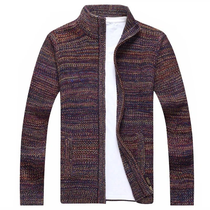 Autumn Winter Mens Fashion Brand Zipper Sweater Cardigan