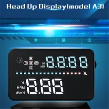 Universal Car HUD Display GPS Speed Warning MPH/KM/h Plug Head Up Speedometer 3.5″