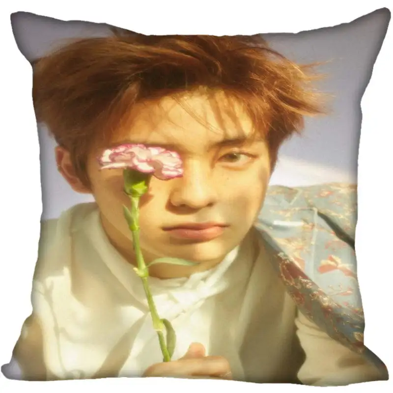 Пользовательские Kpop NCT JaeHyun Печатных Квадратных шелковые наволочки 40x40 см, 35x35 см одна сторона атласная наволочка индивидуальный логотип - Цвет: 1