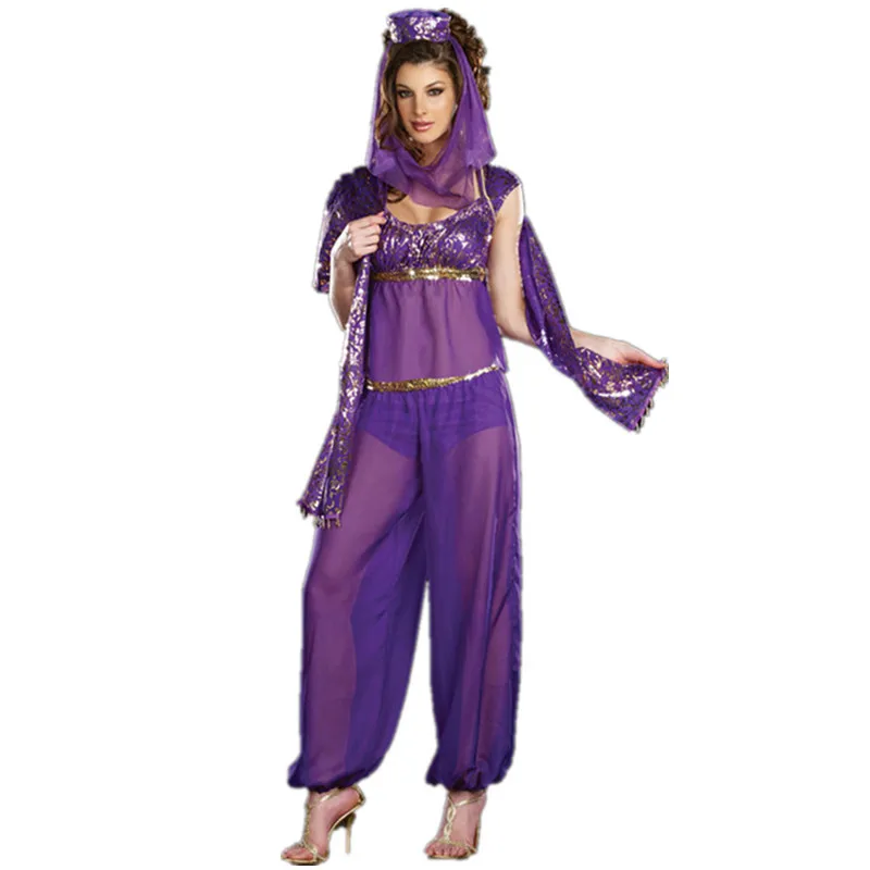 Сексуальное женское платье для танца живота, арабский танцевальный костюм GENIE Aladdin Princess, нарядное платье на Хэллоуин