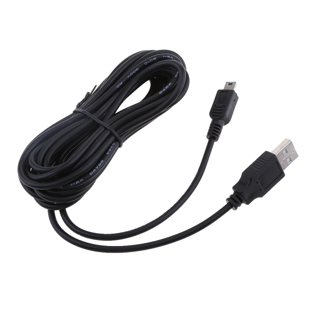Universal 5V 2A Mini USB Chargers Cable Direct Head Plug DVR GPS Charging Cables Easy Use