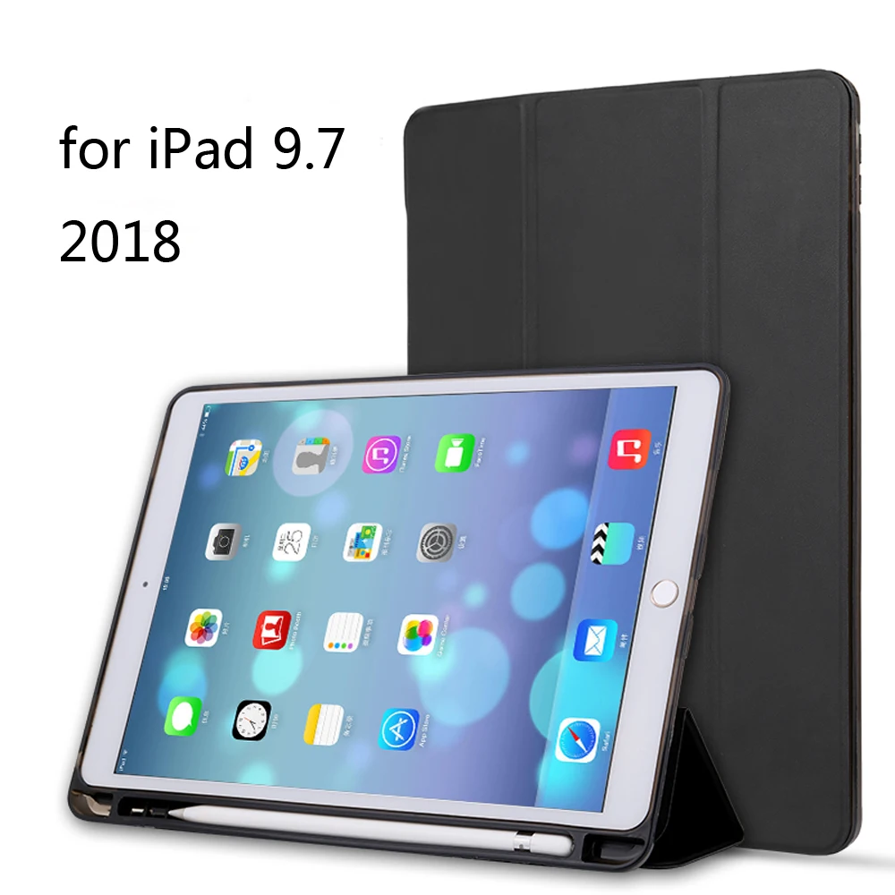 Premium TPU Case for new iPad 9.7 2018  Pouch Bag Cover with Pencil Slot for iPad  9.7  2018 Release