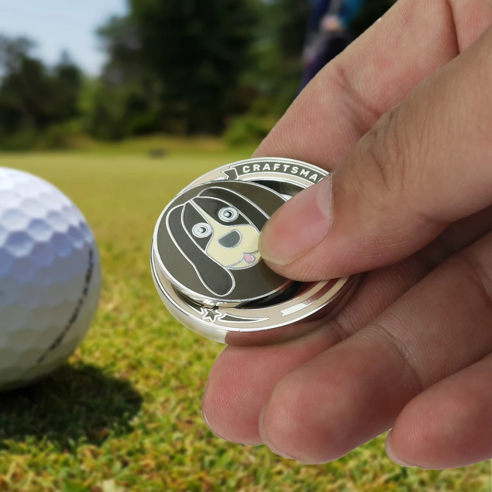 حرفي المغناطيسي كرة جولف ماركر الكلاب الكرة علامات 4 مللي متر سمك الكلب نمط الفولاذ المقاوم للصدأ عالية الجودة حرفي المغناطيسي كرة جولف ماركر الكلاب الكرة علامات 4 مللي متر سمك الكلب نمط الفولاذ المقاوم للصدأ عالية الجودة