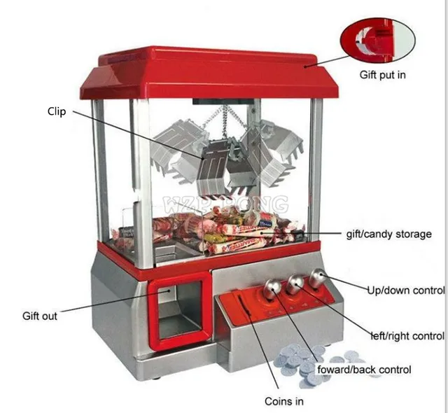 $US $56.79  New Coin Operated Crane Machine Toy Doll Candy Grabber Machine Retro Carnival Arcade Machine Catche