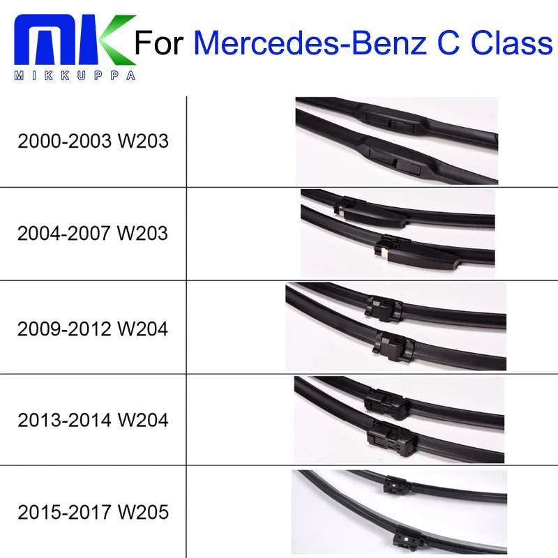 Mikkuppa Windscreen Wiper Blades For Mercedes Benz C Class W203 W204 W205 2000-2017Windshield Car Accessories Mikkuppa Windscreen Wiper Blades For Mercedes Benz C Class W203 W204 W205 2000-2017Windshield Car Accessories
