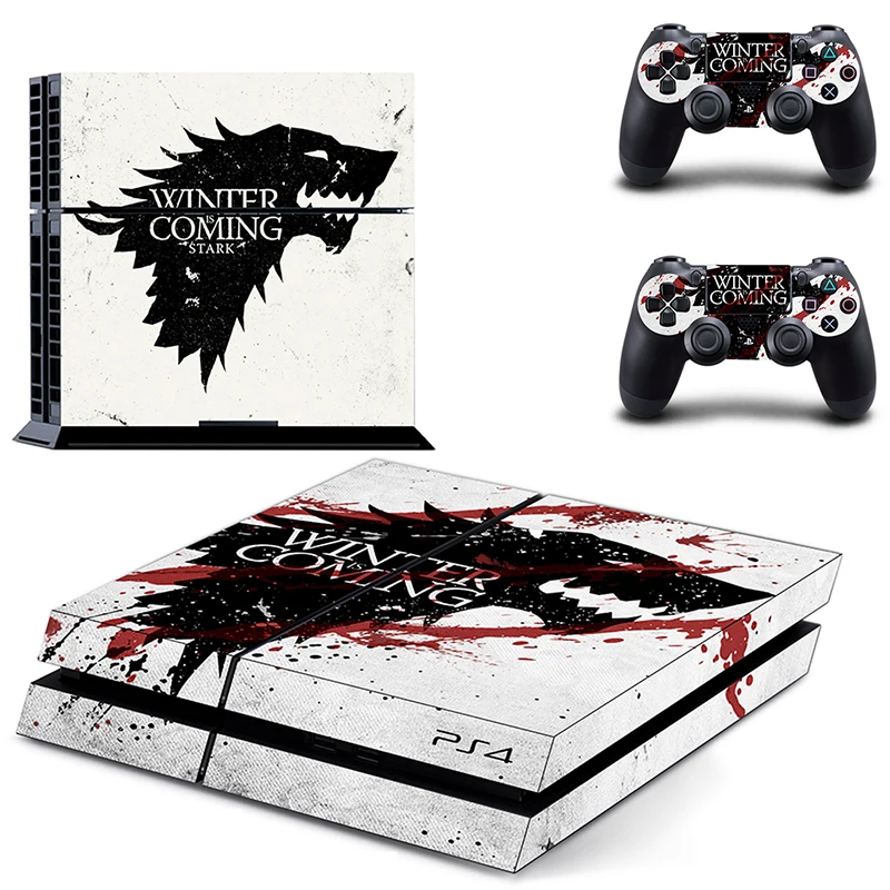 

HOMEREALLY PS4 Skin Game Thrones Winter is Coming Stark Sticker Wrap For Sony PlayStation 4 Console and Controller Ps4 Accessory
