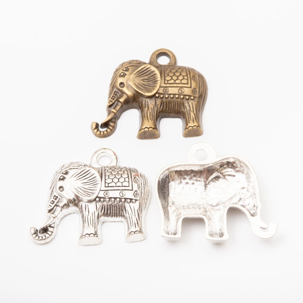 15pcs zinc alloy Animal Elephant Charms for Jewelry Making 5745in