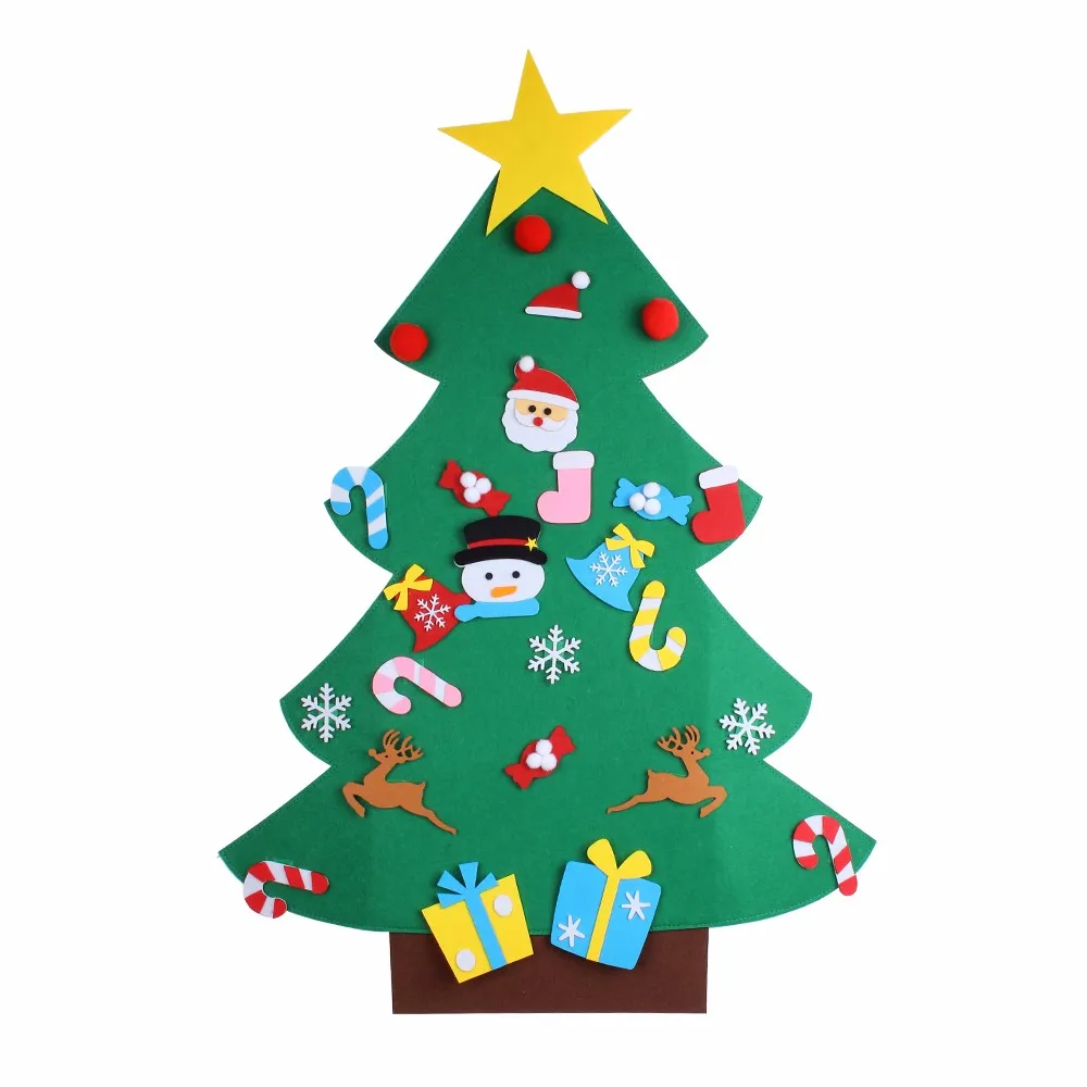 

DIY Felt Christmas Tree New Year Gifts Kids Toys Artificial Tree Wall Hanging Ornaments Christmas Decoration for Home