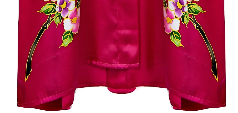 Шелковое атласное платье натуральный шелк тутового шелкопряда женские платья домашнее платье ручной работы платье для рисования розовый цветочный узор