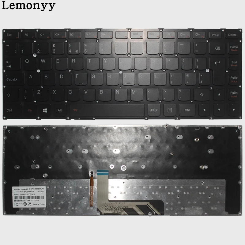  UK keyboard for Lenovo ThinkPad Yoga 4 PRO Yoga 900 backlit UK Laptop Keyboard