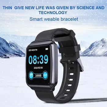 

KY116 1.3'' IPS Full Touch Screen Smart Watch Blood Pressure Sleep Monitor Sedentary Reminider Anti-lost Fitness Smart Bracelet