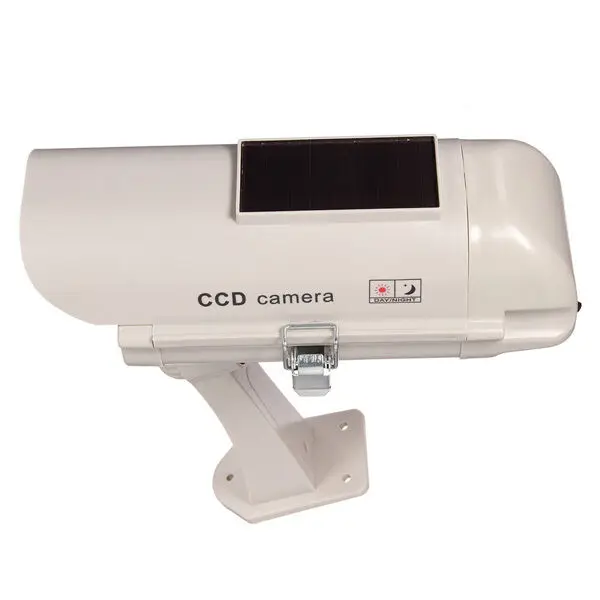 Cámara falsa CCTV de vigilancia de seguridad, luz LED IR Dummy con energía Solar para exteriores