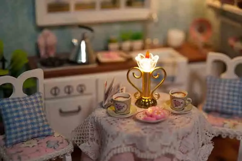 Кукольный домик модель DIY квартира Миниатюрный Кукольный дом мебель 4 стиля Модель Специальный подарок для детей на день рождения