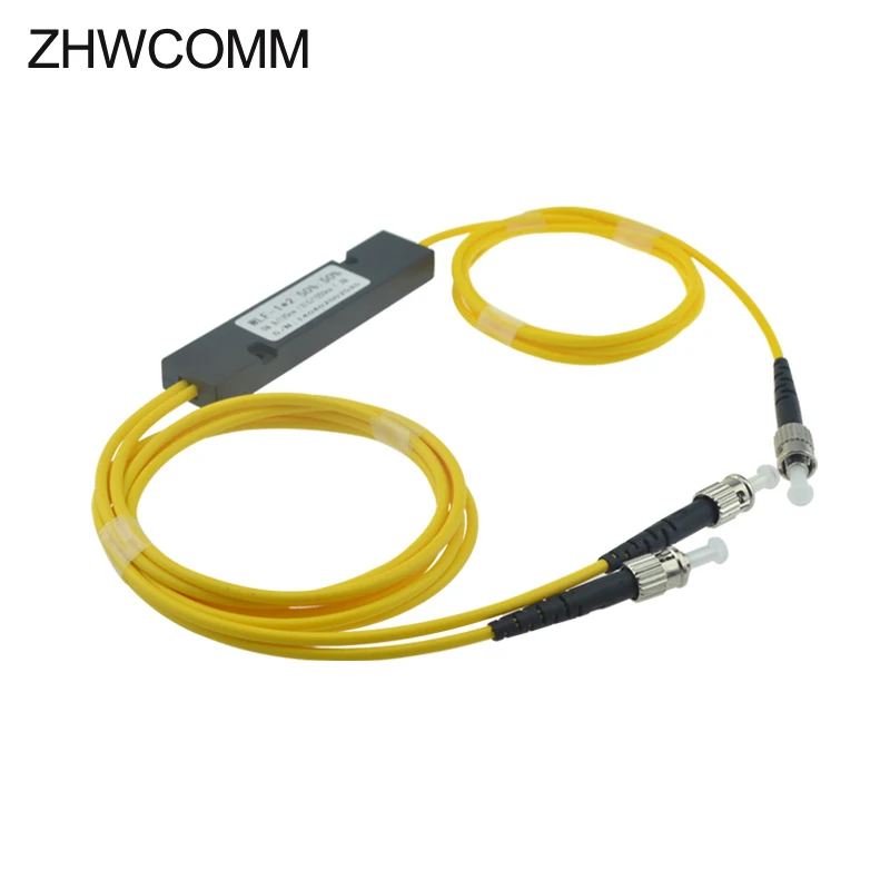 

10PCS High Quality 1M ST 1X2 Fiber Optic splitter box ST/UPC Fiber Optical PLC Splitter