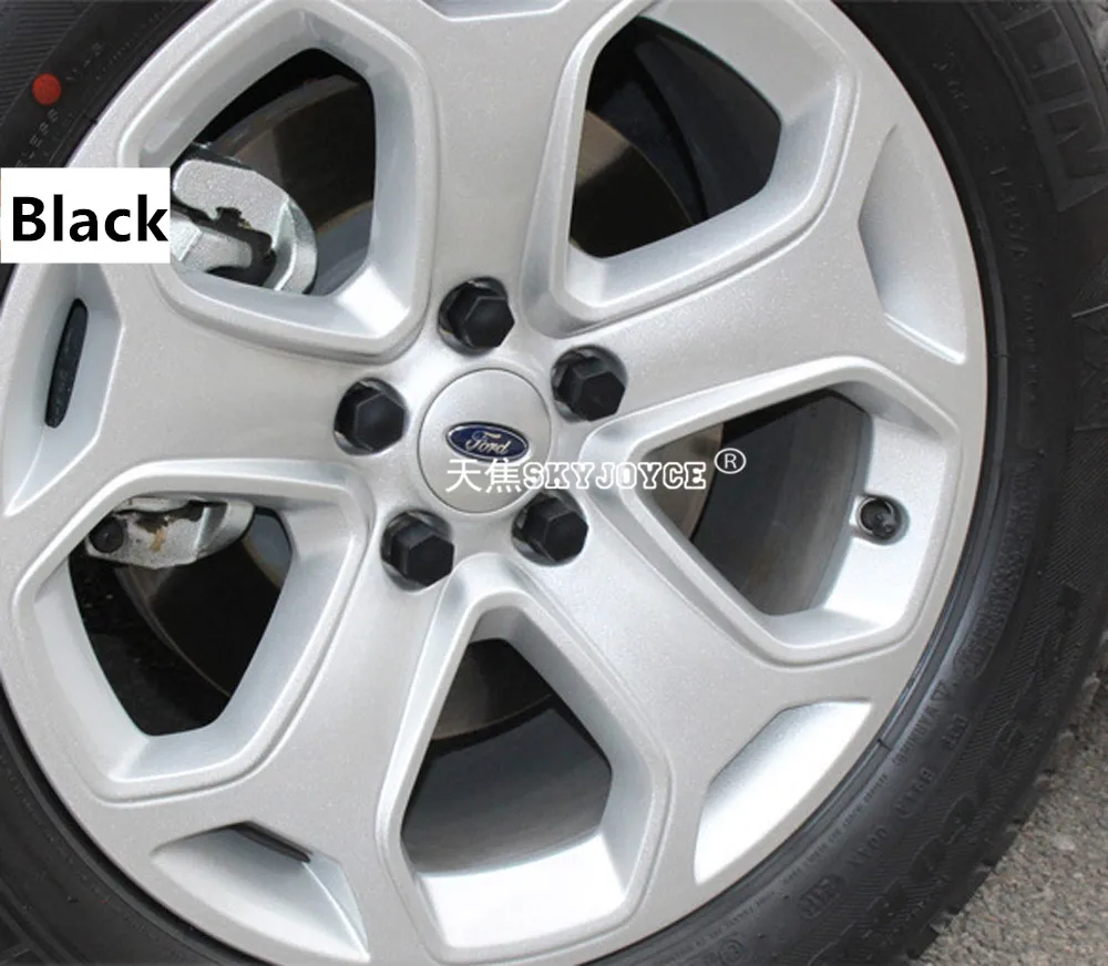 20 x car wheel hub screw cover case cap silicone lug nut bolt decorative wheel hub cover seat car styling emblem rim sticker (8)