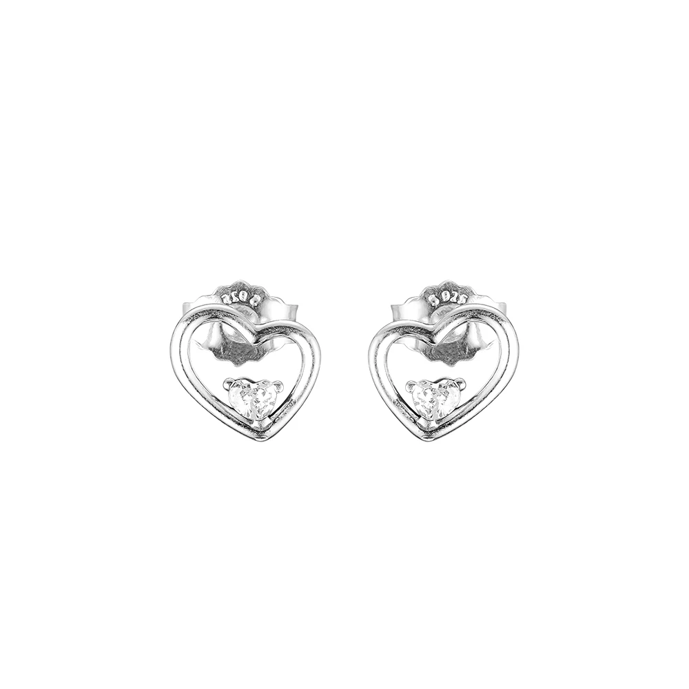 

CKK Earrings for women Hearts of Love Stud Earring BrincoS 925 Sterling Silver Jewelry Pendientes Earings Orecchini Oorbellen