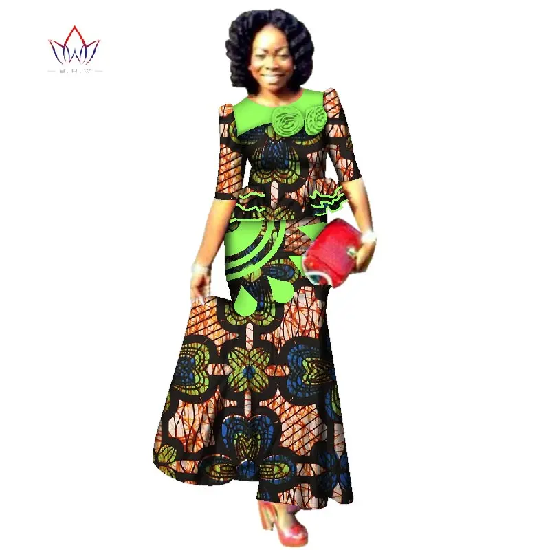 Стиль модные африканские Юбки наборы для женщин традиционного размера плюс африканская одежда Дашики Элегантный женский комплект BRW WY2487