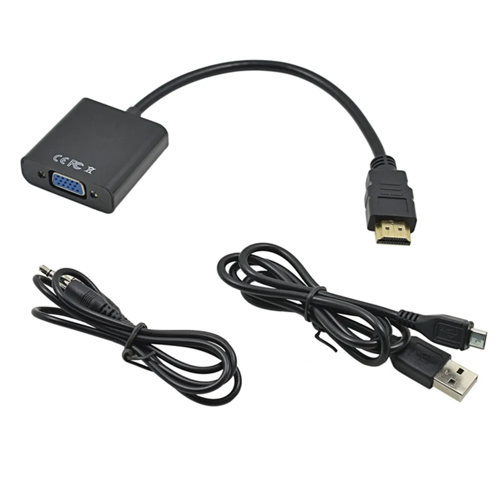 HDMI к VGA аудио кабель адаптер HDMI к VGA конвертер для HD 1080P кабель для HDTV PS3 xbox