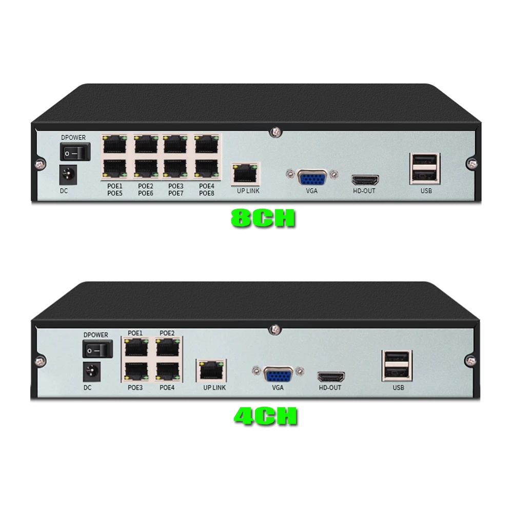 YiiSPO POE NVR 1080 P CCTV 48 V IEEE802.3af безопасности 8CH сетевой видеорегистратор коммутатор