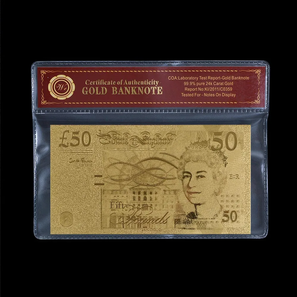Buy Engraved Exquisite Bank Note Normal Gold Foil