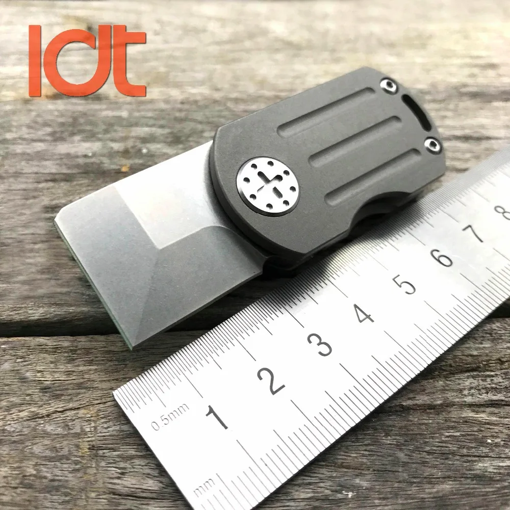 

LDT ODT Folding Knife Real M390 Blade Titanium Handle Flipper Mini EDC Tools Outdoor Camping Survival Knives Pocket Keychain