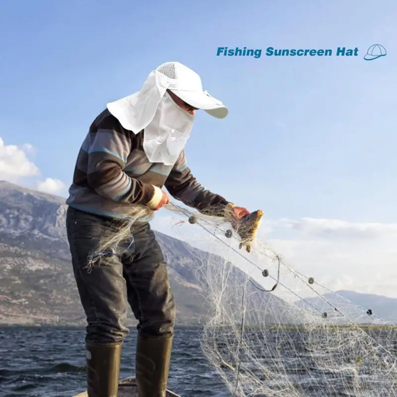 New and Hot Polyester Fabric Breathable UV Protection Hat Outdoor Fishing Sunscreen Hat for Men and Women Outdoor Fishing