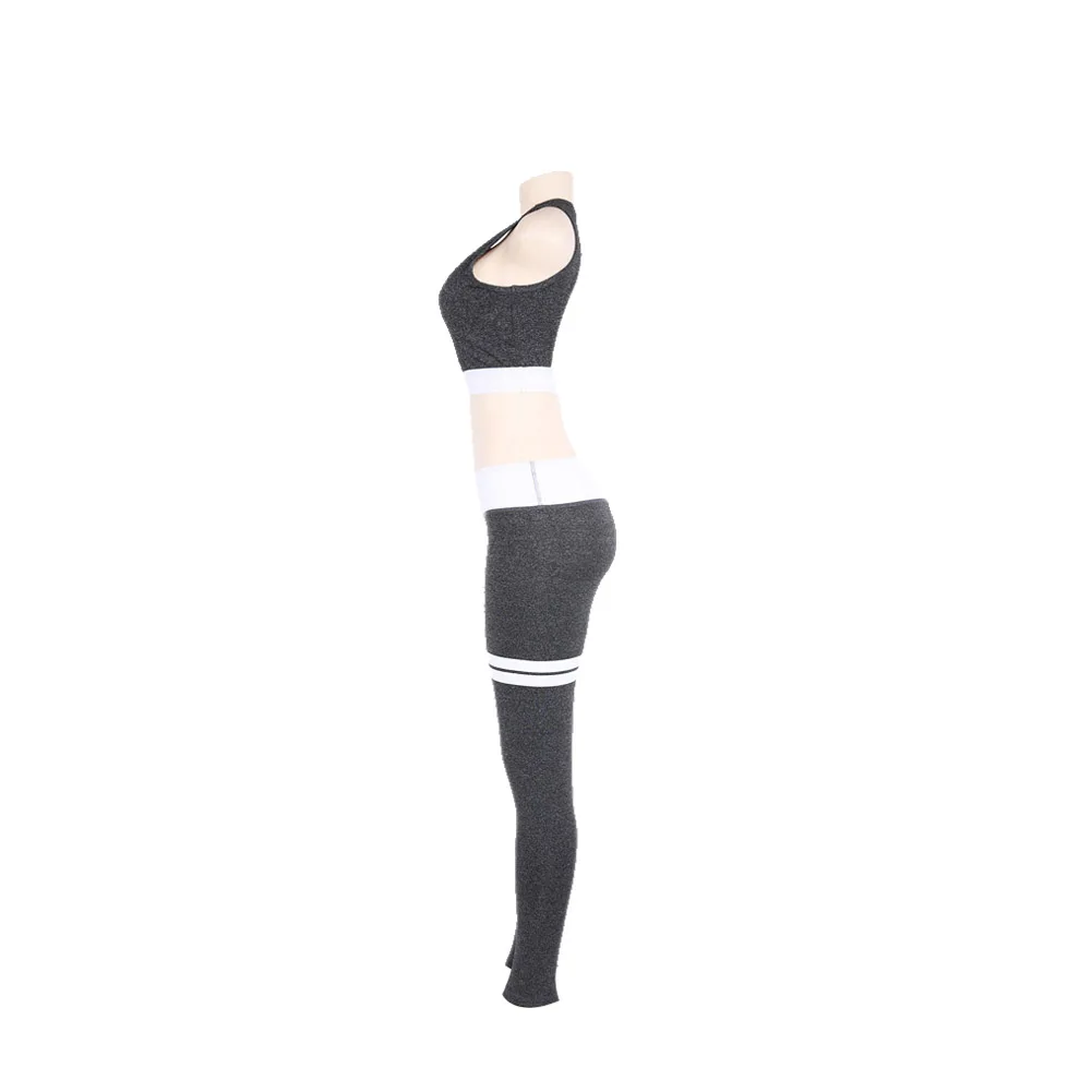 Сексуальная спинки спортивный костюм йога бюстгальтер + штаны для йоги Фитнес Йога набор для Для женщин