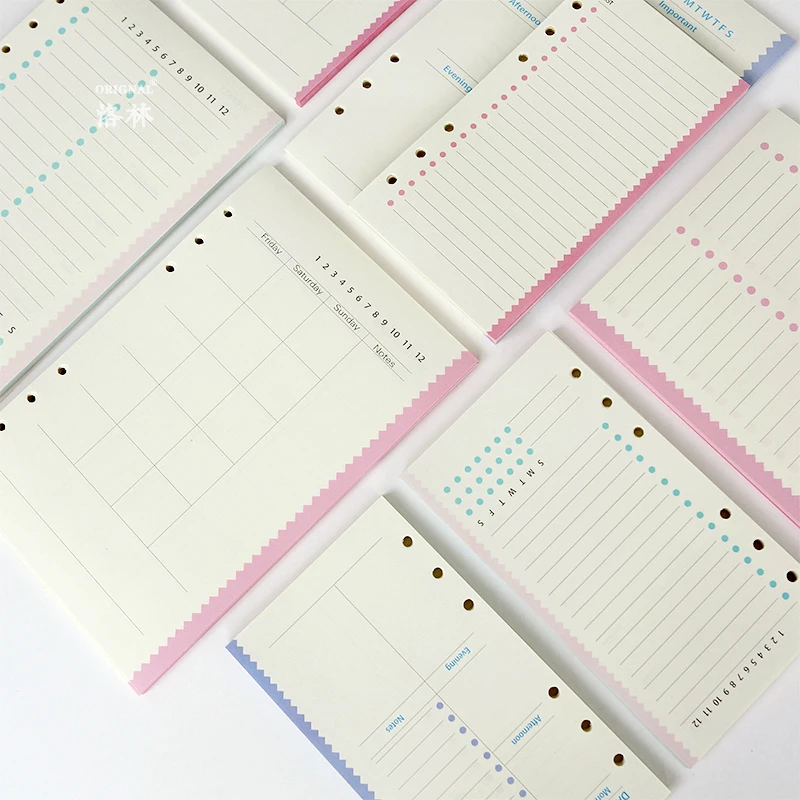 A5 A6 Inner Pages Monthly Daily Weekly Inner Page Loose Leaf For Binder Notebook Matching Filofax Refill Book Paper 40 Sheets A5 A6 Inner Pages Monthly Daily Weekly Inner Page Loose Leaf For Binder Notebook Matching Filofax Refill Book Paper 40 Sheets