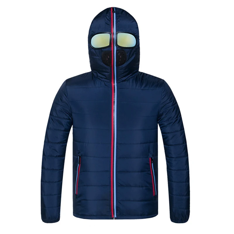 Gaz маска куртка мужская зимняя теплая полное окружение пальто мужские повседневные очки ветровка Толстая Мужская Уличная Куртка jaqueta masculina - Цвет: cc019 Darkblue