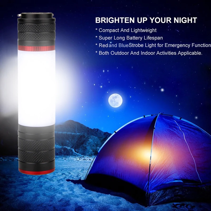 

T6 LED Camping Lantern with Magnet Tent Light Outdoor Emergency Power Light 6 Modes Flashlight For 18650/AAA