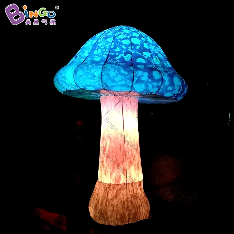 Customized 4 Meters high LED lighting inflatable mushroom ...
